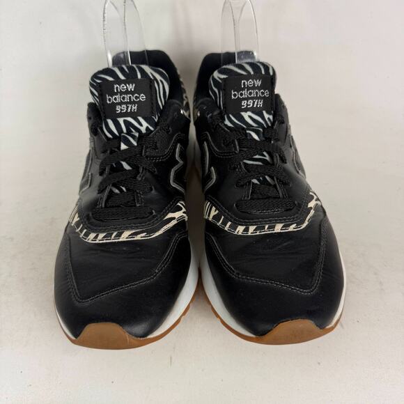 New Balance 997H Athletic Shoes Womens 8 Black Zebra Print Low Top Sneakers - Picture 4 of 10